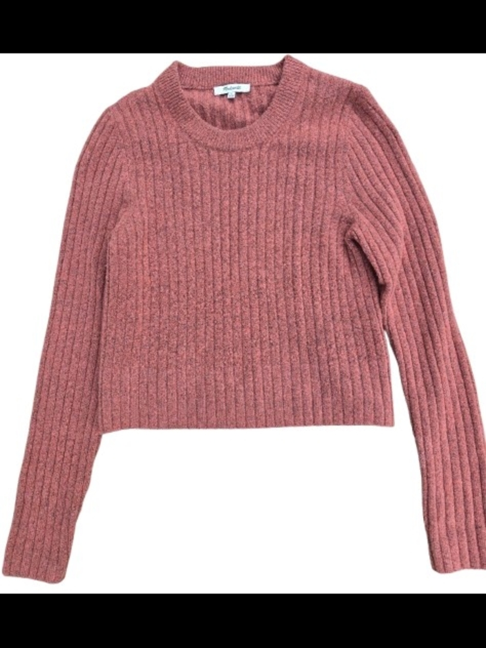 Madewell Ribbed Crewneck Sweater Wool Blend